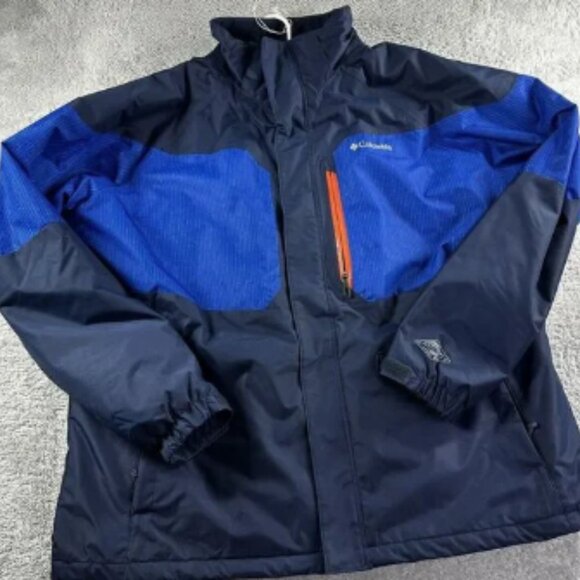 Columbia Alpine Action Jacket Mens 2x Blue Ski‎ Snowboard Waterproof Breathable